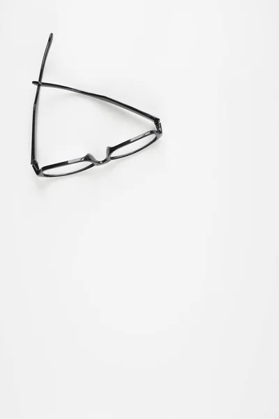 Vue Dessus Sur Lunettes Sur Fond Blanc — Photo