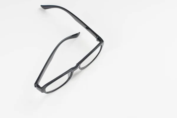 Nerd Brillen Witte Achtergrond — Stockfoto