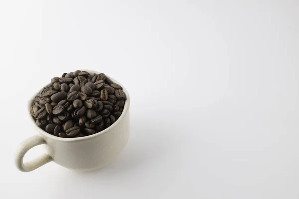 Brun Kaffe Frön Cup Studio Shot — Stockfoto