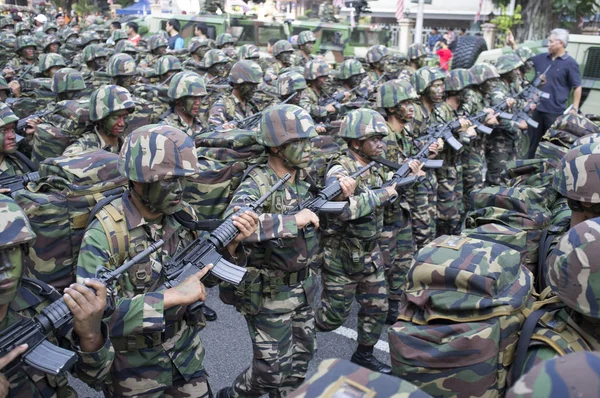 Kuala Lampur Día Merdeka Día Nacional Malasia Ejército Vistiendo Uniforme — Foto de Stock