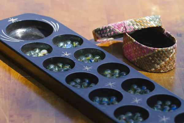 Congkak Est Jeu Mancala Origine Malaise Joué Asie Sud Est — Photo