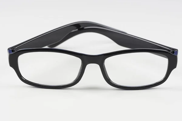 Gafas Vista Montura Negra Sobre Fondo Blanco —  Fotos de Stock