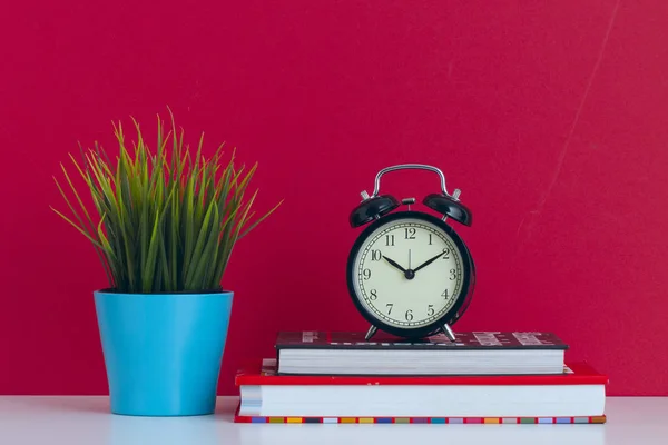 old-fashioned Alarm clock in studio, time concept