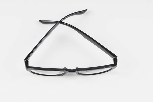 Schwarze Brille Auf Weißem Hintergrund — Stockfoto