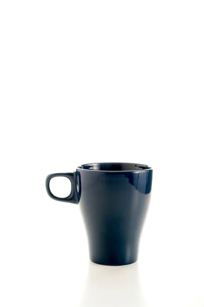 Mörk Kopp Kaffe Studion Vit Yta — Stockfoto