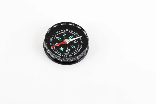 Compass White Background Top Left Image — Stock Photo, Image