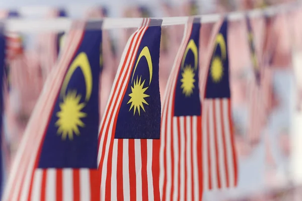 Malaysia Flags Jalur Gemilang Prepared National Day — Stock Photo, Image