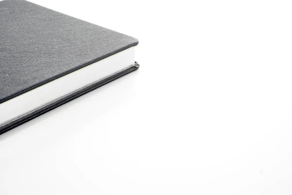 Partial View Black Cover Paper Textbook Diary — Stock Photo, Image