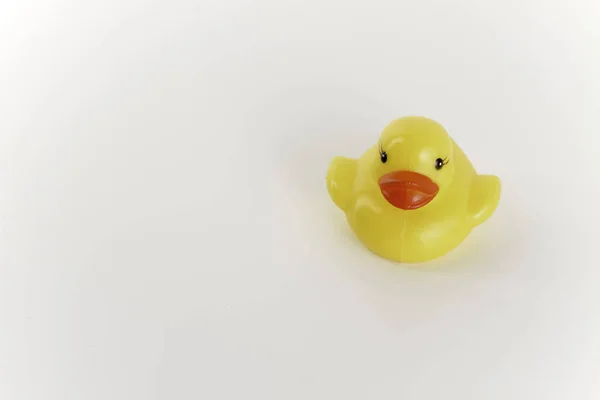 Rubber Yellow Duck Toy Isolated White — Stock Photo, Image
