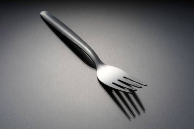 gümüş, bir paslanmaz çatal 