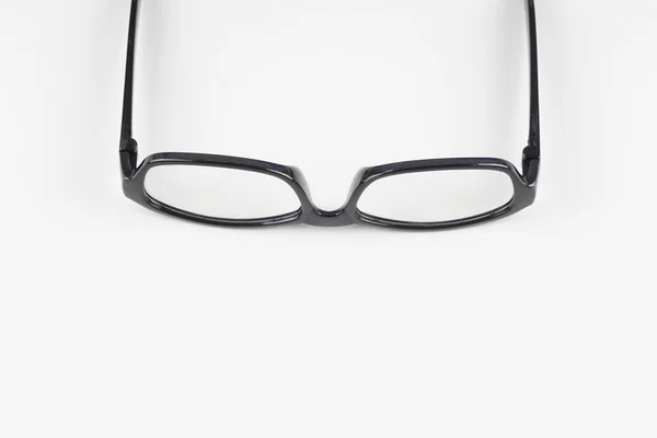 Czarna Ramka Okulary Białym Tle — Zdjęcie stockowe