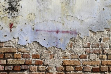 doku kentsel arka plan eski beton sıva tuğla duvar