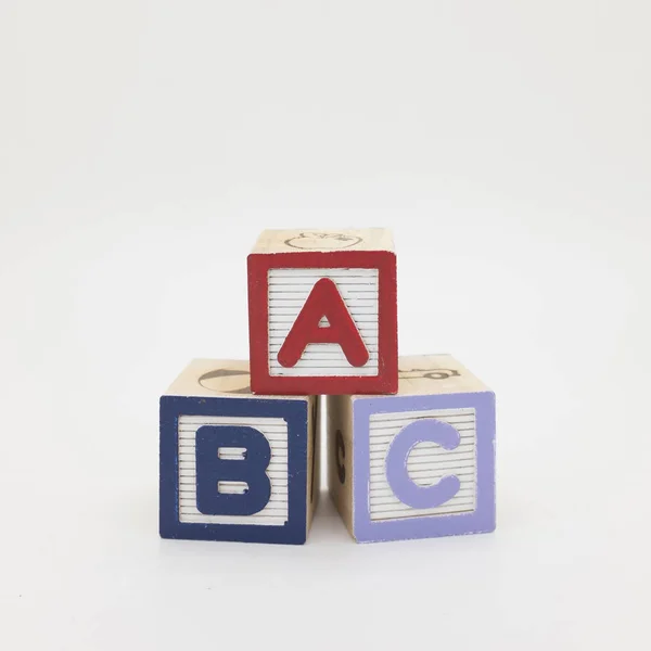 Aprender Abc Con Cubo Alfabeto — Foto de Stock