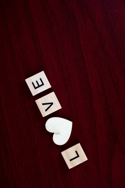 Cubos Madera Con Letras Amor —  Fotos de Stock