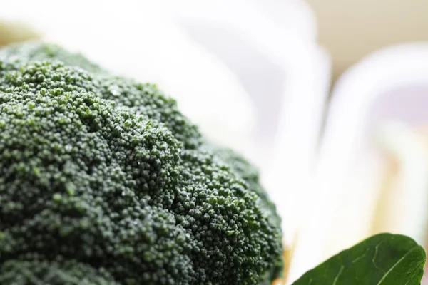 Fresh Green Broccoli Table — Stock Photo, Image