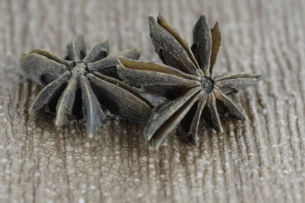 Anise Stars Ingredient Wooden Surface — Stock Photo, Image