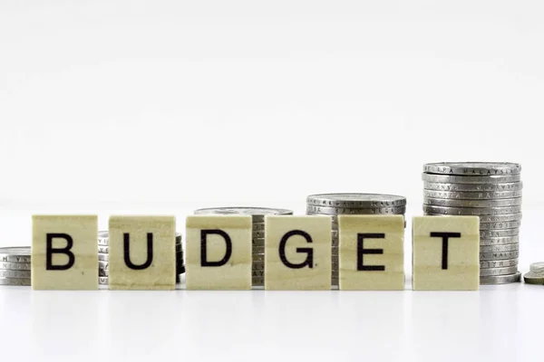 Budget Money Coins Table — Stock Photo, Image