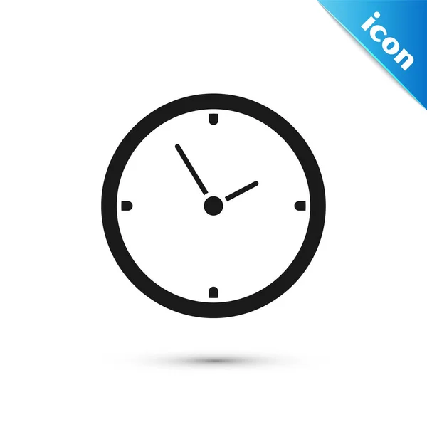 Black Clock icon isolated on white background. Time symbol. Vector Illustration — Stock Vector