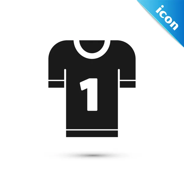 Icône de maillot de football noir américain isolé sur fond blanc. Un uniforme de football. Illustration vectorielle — Image vectorielle