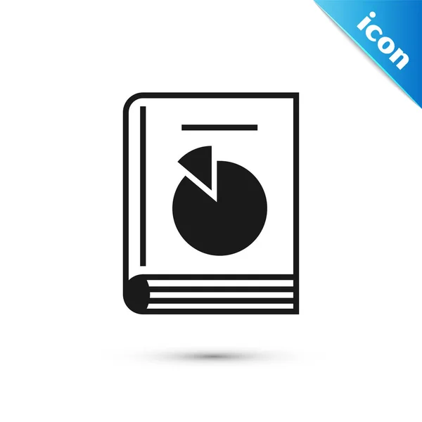 Schwarzes Bedienungsanleitungssymbol isoliert auf weißem Hintergrund. Benutzerhandbuch. Hinweisschild. vor Gebrauch lesen. Vektorillustration — Stockvektor