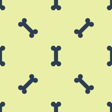 Mavi Köpek kemik simgesi beyaz arka plan üzerinde sorunsuz desen izole. Evcil hayvan gıda sembolü. Vektör İllüstrasyonu