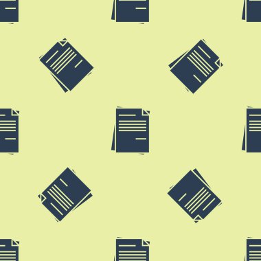 Mavi Dosya belgesi simgesi beyaz arkaplanda izole edilmiş kusursuz desen. Kontrol listesi simgesi. İş konsepti. Vektör İllüstrasyonu