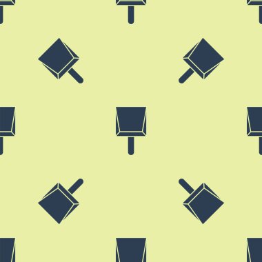 Mavi Dustpan simgesi beyaz arka plan üzerinde sorunsuz desen izole. Temizlik kepçe hizmetleri. Vektör İllüstrasyonu