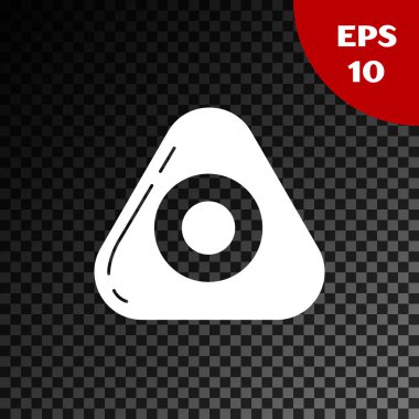 Saydam koyu arka plan üzerinde yalıtılmış Beyaz Dikiş tebeşir simgesi. Vektör İllüstrasyonu