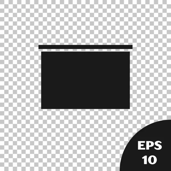 Schwarzes Tafelsymbol isoliert auf transparentem Hintergrund. Schultafel-Schild. Vektorillustration — Stockvektor