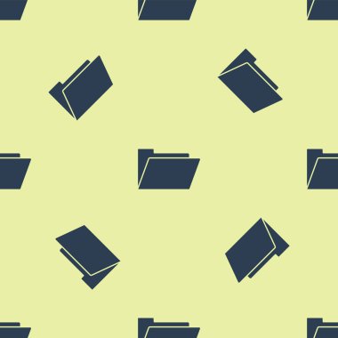 Mavi Belge klasörü simgesi beyaz arkaplanda izole edilmiş. Muhasebe klasörü sembolü. Muhasebe yönetimi. Vektör İllüstrasyonu