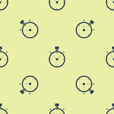 Mavi Kronometre simgesi beyaz arkaplanda izole edilmiş kusursuz desen. Zaman göstergesi. Kronometre işareti. Vektör İllüstrasyonu