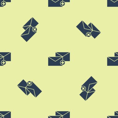 Mavi zarf simgesi beyaz arka planda yalıtılmış Dikişsiz desen. Alınan ileti kavramı. Yeni, e-posta gelen mesaj, SMS. Posta teslimatı hizmeti. Vektör Illustration