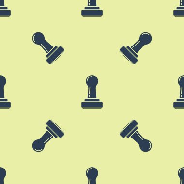 Mavi damga simgesi beyaz arka planda yalıtılmış Dikişsiz desen. Vektör Illustration