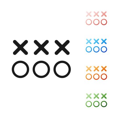 Siyah Planlama Strateji kavramı simgesi beyaz arka planda izole. Futbol veya Amerikan Futbol Kupası oluşumu ve taktik. Simgeler renkli ayarlayın. Vektör Illustration