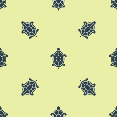 Mavi kaplumbağa simgesi beyaz arka planda izole Dikişsiz desen. Vektör Illustration