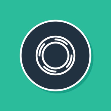 Yeşil arka planda izole mavi Scotch simgesi. İş ve onarım için yapışkan bant rulo. Yapışkan ambalaj bandı. Ofis aracı ve şeyler. Vektör Illustration