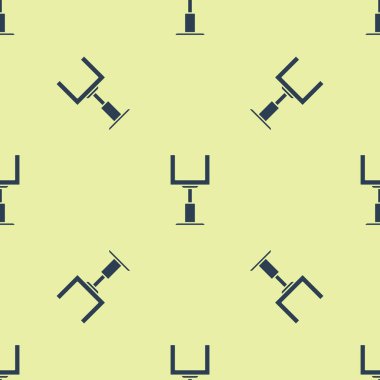 Mavi Amerikan futbol gol sonrası simge izole Dikişsiz desen beyaz arka plan üzerinde. Vektör Illustration