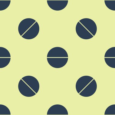 Mavi İlaç hapı ya da tablet ikonu beyaz arka planda izole edilmiş kusursuz desen. Kapsül hapı ve uyuşturucu işareti. Eczane tasarımı. Vektör İllüstrasyonu