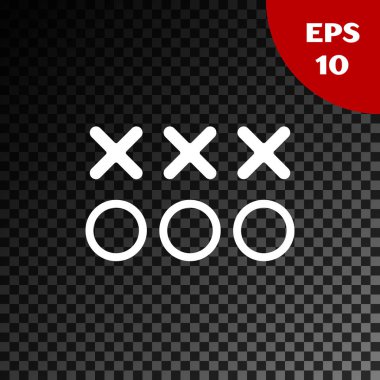 Beyaz Planlama Strateji kavramı simge şeffaf koyu arka planda izole. Futbol veya Amerikan Futbol Kupası oluşumu ve taktik. Vektör Illustration