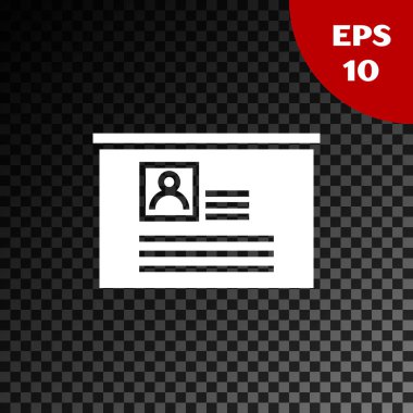 Beyaz tahta devam simgesi şeffaf koyu arka planda izole. CV uygulaması. Profesyonel personel aranıyor. Personel Analizi devam ediyor. Vektör Illustration