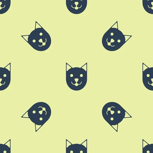 Modrá kočka-ikona izolovaného osamocených vzorků na bílém pozadí. Vektorová ilustrace — Stockový vektor