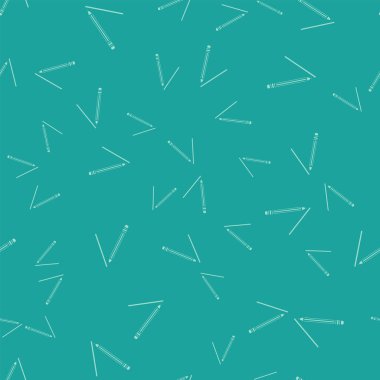 Yeşil kalem silgi ve çizgi simgesi yeşil arka plan üzerinde izole dikişsiz desen ile. Eğitim işareti. Çizim ve eğitim araçları. Okul ofisinin sembolü. Vektör İllüstrasyonu