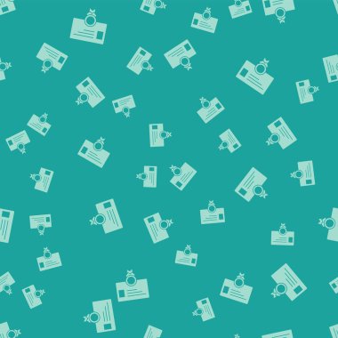 Yeşil Sertifika şablon usimgesi yeşil arka planda sorunsuz desen yalıtılmış. Başarı, ödül, derece, hibe, diploma kavramları. İş başarı belgesi. Vektör İllüstrasyonu