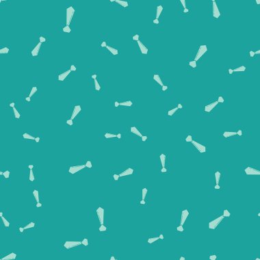 Yeşil Kravat simgesi yeşil arka plan üzerinde izole dikişsiz desen. Kravat ve boyun bezi sembolü. Vektör İllüstrasyonu