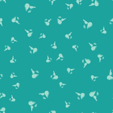 Yeşil Sulama filiz simgesi yeşil arka plan üzerinde sorunsuz desen izole. Tohum ve fide. Sulama sembolü. Yaprak doğası. Vektör İllüstrasyonu