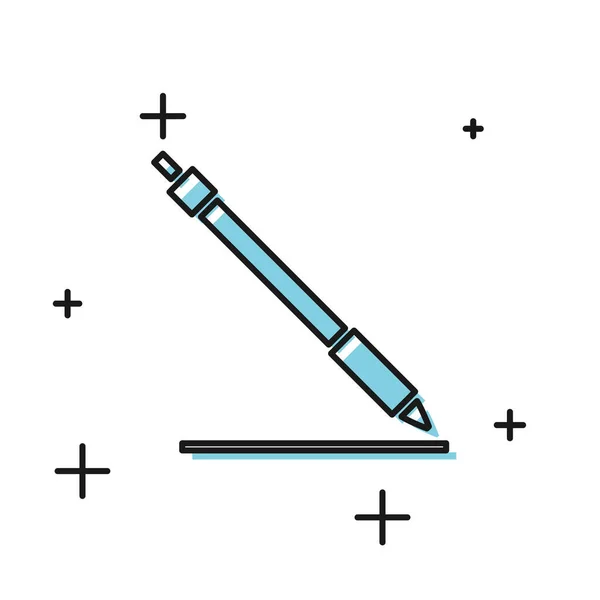 Schwarzes Stiftzeichensymbol auf weißem Hintergrund. Vektorillustration — Stockvektor