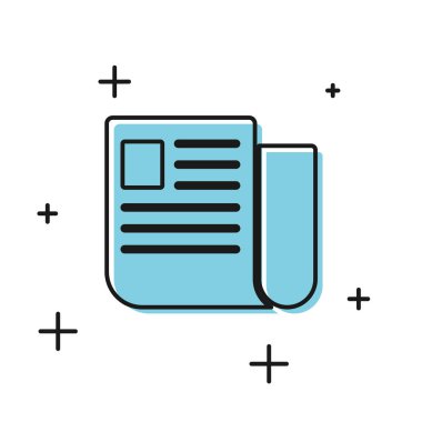 Beyaz arka planda yalıtılmış Siyah Dosya belge simgesi. Denetim listesi simgesi. İş konsepti. Vektör İllüstrasyonu