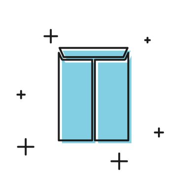 Beyaz arka planda yalıtılmış Siyah Zarf simgesi. E-posta ileti mektubu simgesi. Vektör İllüstrasyonu