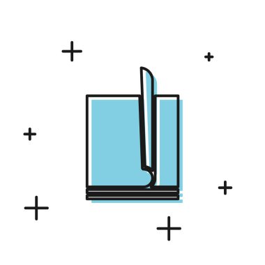 Beyaz arka planda yalıtılmış Siyah Dosya belge simgesi. Denetim listesi simgesi. İş konsepti. Vektör İllüstrasyonu