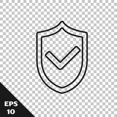 Şeffaf arka planda izole para çantası simgesi ile Siyah hat Hesap Makinesi. Muhasebe işareti. Finans simgesini hesaplayın. Vektör İllüstrasyonu